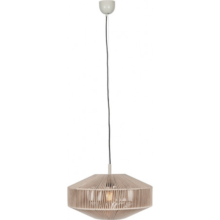 Lampa wisząca sznurkowa japandi Svea 46cm kremowa Trio