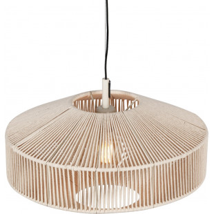 Lampa wisząca sznurkowa japandi Svea 46cm kremowa Trio