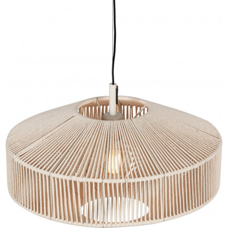 Lampa wisząca sznurkowa japandi Svea 46cm kremowa Trio