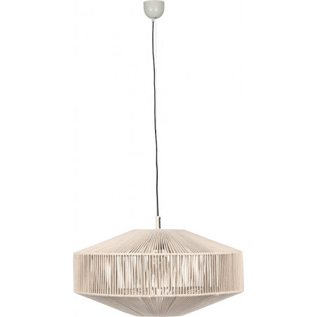 Lampa wisząca sznurkowa japandi Svea 61cm kremowa Trio