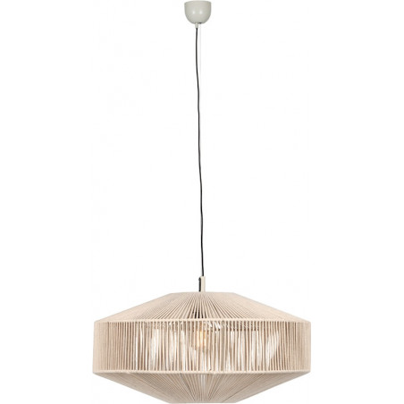 Lampa wisząca sznurkowa japandi Svea 61cm kremowa Trio