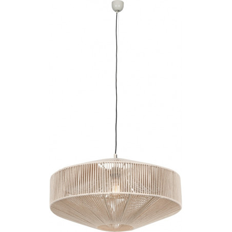 Lampa wisząca sznurkowa japandi Svea 61cm kremowa Trio