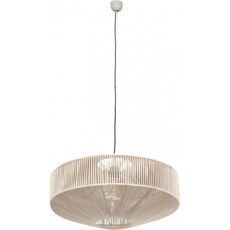 Lampa wisząca sznurkowa japandi Svea 61cm kremowa Trio