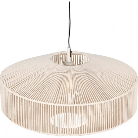 Lampa wisząca sznurkowa japandi Svea 61cm kremowa Trio