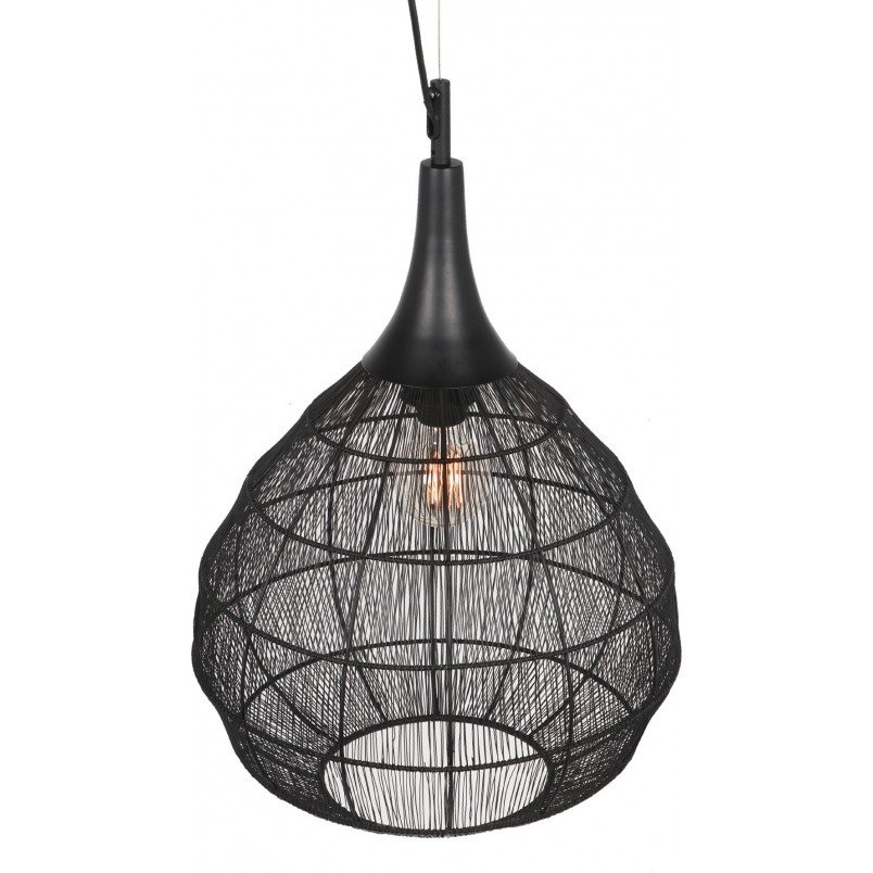 Lampa wisząca orientalna Soraya 42cm czarna Trio