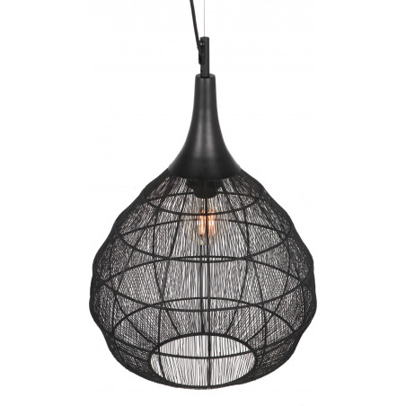 Lampa wisząca orientalna Soraya 42cm czarna Trio