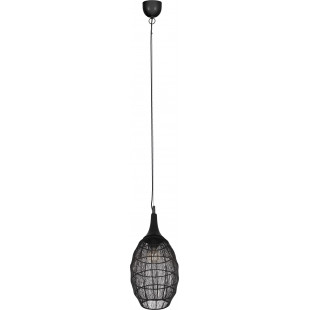 Lampa wisząca orientalna Soraya Slim 26cm czarna Trio