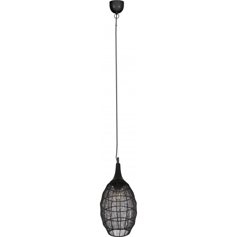 Lampa wisząca orientalna Soraya Slim 26cm czarna Trio
