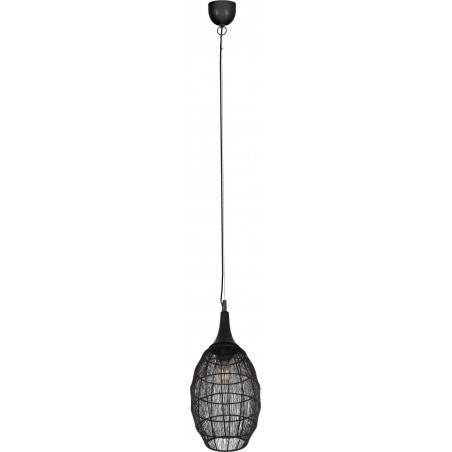 Lampa wisząca orientalna Soraya Slim 26cm czarna Trio