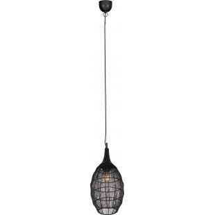 Lampa wisząca orientalna Soraya Slim 26cm czarna Trio