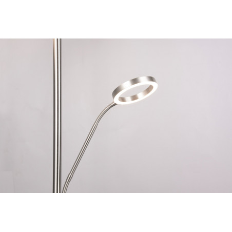 Lampa podłogowa z lampką do czytania i regulacją światła Willis LED 180cm nikiel Trio