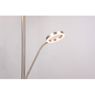 Lampa podłogowa z lampką do czytania i regulacją światła Willis LED 180cm nikiel Trio