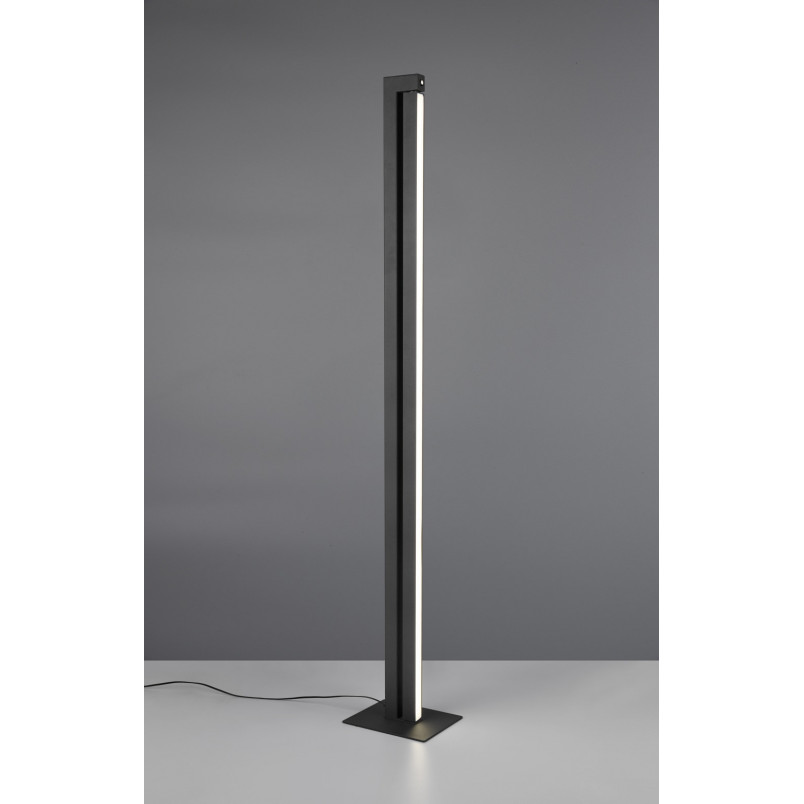 Lampa podłogowa ze ściemniaczem Seeker LED 130cm czarna Trio