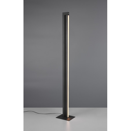 Lampa podłogowa ze ściemniaczem Seeker LED 130cm czarna Trio