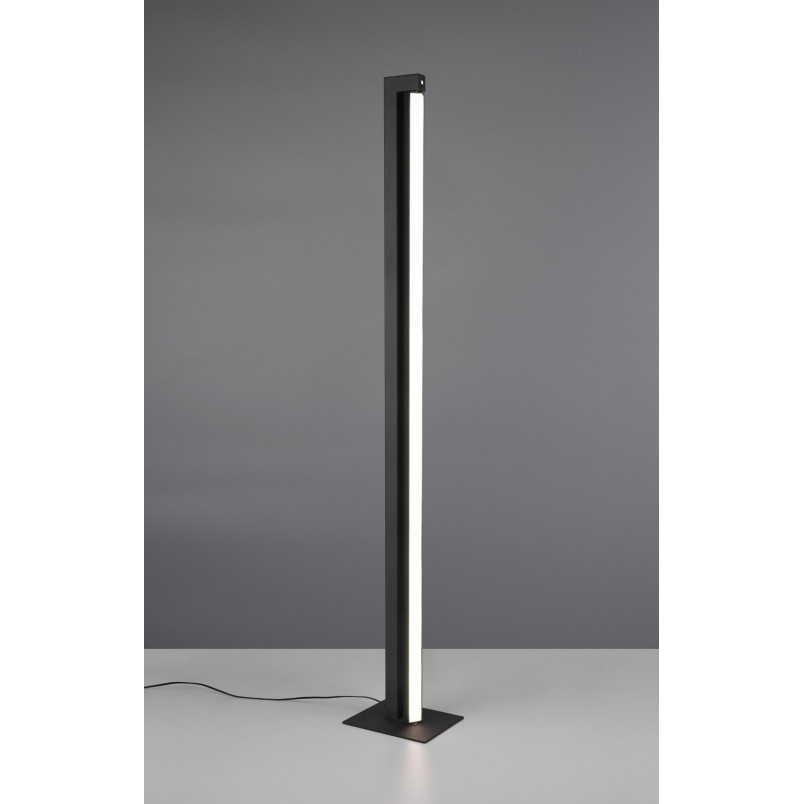 Lampa podłogowa ze ściemniaczem Seeker LED 130cm czarna Trio