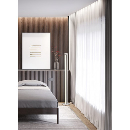 Lampa podłogowa ze ściemniaczem Seeker LED 130cm szara Trio
