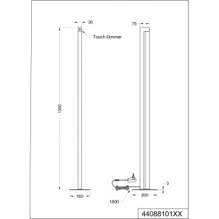 Lampa podłogowa ze ściemniaczem Seeker LED 130cm szara Trio