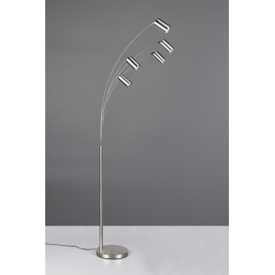 Lampa podłogowa 5 punktowa regulowana Marley 200cm nikiel Trio