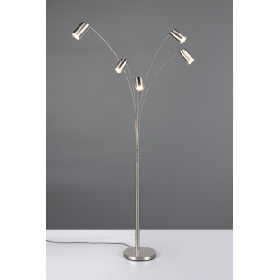 Lampa podłogowa 5 punktowa regulowana Marley 200cm nikiel Trio