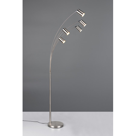 Lampa podłogowa 5 punktowa regulowana Marley 200cm nikiel Trio