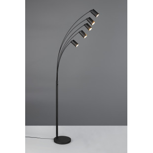 Lampa podłogowa 5 punktowa regulowana Marley 200cm czarna Trio