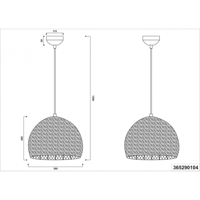 Lampa wisząca orientalna Kamara 35cm patyna Trio