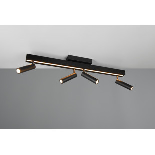 Reflektor sufitowy nowoczesny z pilotem Zeno LED IV 133cm czarny Trio