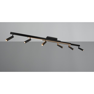 Reflektor sufitowy nowoczesny z pilotem Zeno LED VI 180cm czarny Trio