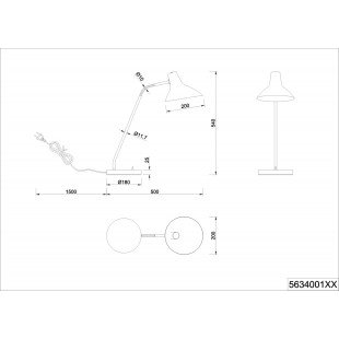 Lampa na biurko Traveller szara Trio