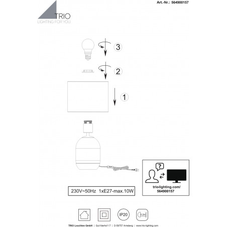 Lampa stołowa na szklanej podstawie z plecionym kloszem Tara 20cm H32cm chrom Trio