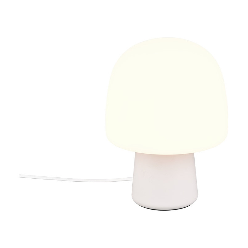 Lampa na stolik nocny szklana Steen 20cm biały / szary Trio