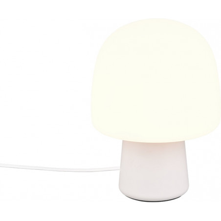 Lampa na stolik nocny szklana Steen 20cm biały / szary Trio