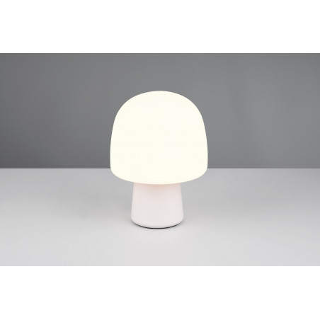 Lampa na stolik nocny szklana Steen 20cm biały / szary Trio