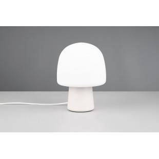 Lampa na stolik nocny szklana Steen 20cm biały / szary Trio