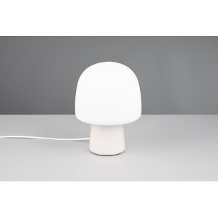Lampa na stolik nocny szklana Steen 20cm biały / szary Trio