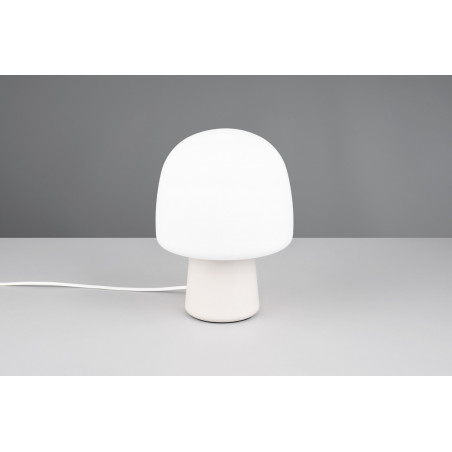 Lampa na stolik nocny szklana Steen 20cm biały / szary Trio