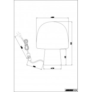 Lampa na stolik nocny szklana Steen 20cm biały / szary Trio