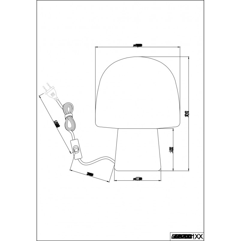Lampa na stolik nocny szklana Steen 20cm biały / szary Trio