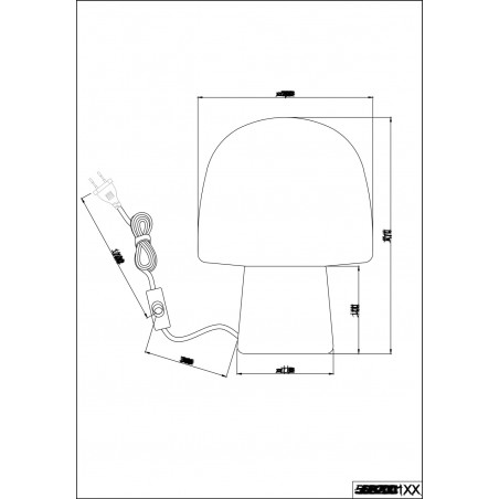 Lampa na stolik nocny szklana Steen 20cm biały / szary Trio