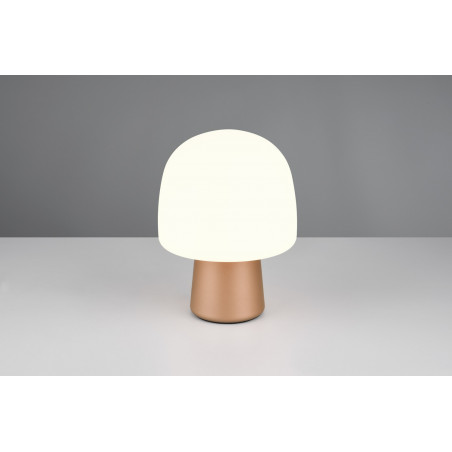 Lampa na stolik nocny szklana Steen 20cm biały / brąz Trio