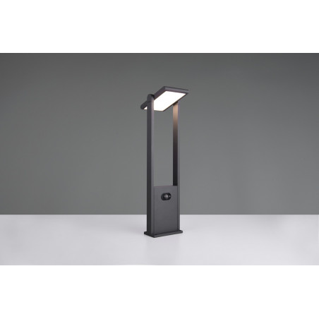 Słupek ogrodowy solarny z czujnikiem ruchu i zmierzchu Malawi LED 61cm antracytowy Trio