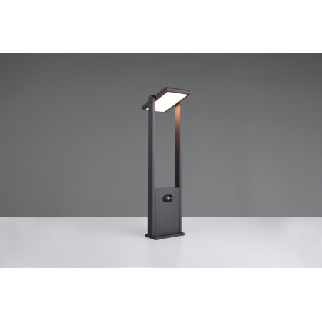 Słupek ogrodowy solarny z czujnikiem ruchu i zmierzchu Malawi LED 61cm antracytowy Trio