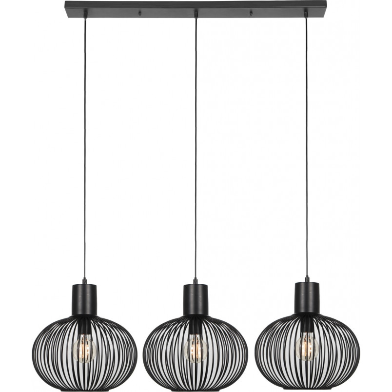 Lampa wisząca druciana na listwie Gila III 120cm czarny mat Trio
