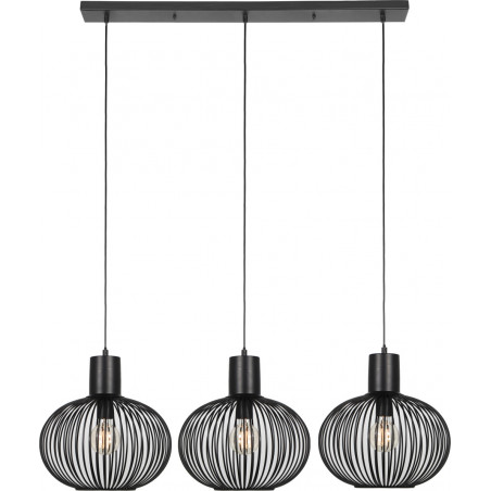 Lampa wisząca druciana na listwie Gila III 120cm czarny mat Trio