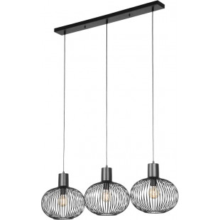 Lampa wisząca druciana na listwie Gila III 120cm czarny mat Trio