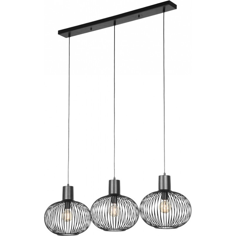 Lampa wisząca druciana na listwie Gila III 120cm czarny mat Trio