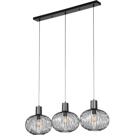 Lampa wisząca druciana na listwie Gila III 120cm czarny mat Trio