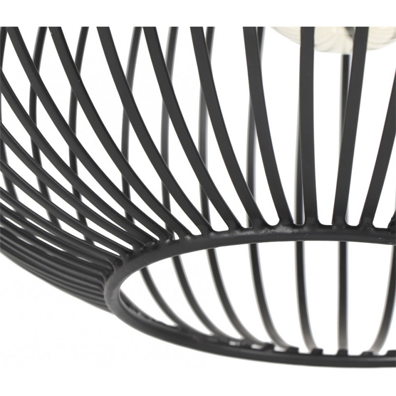 Lampa wisząca druciana na listwie Gila III 120cm czarny mat Trio