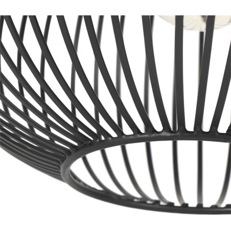 Lampa wisząca druciana na listwie Gila III 120cm czarny mat Trio