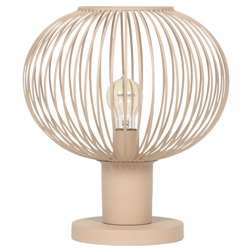 Lampa stołowa druciana Gila 33cm piaskowa Trio